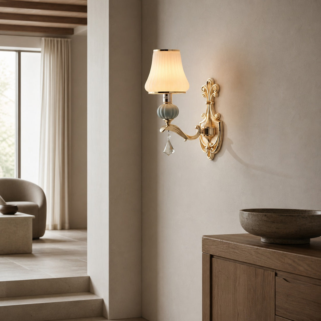 Sylvion Artistic Minimalist Wall Lamp – Sculptural Bedroom and Restaurant Wall Sconce Lighting