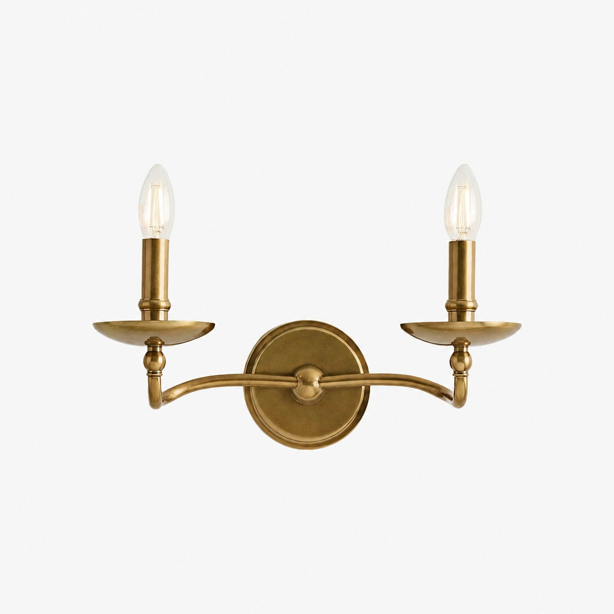Tela Classic Iron Candle-Arm Wall Sconce – Rustic Metal Single or Double Fixture for Hallway and Dining