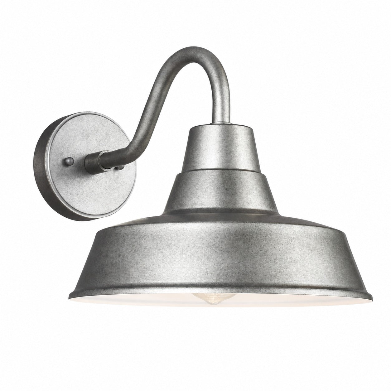 Korvi Outdoor Metal Sconce - Aluminum Pewter Wall Light