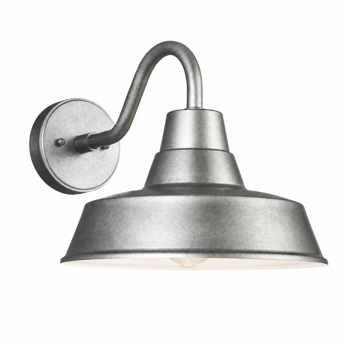 Korvi Outdoor Metal Sconce - Aluminum Pewter Wall Light