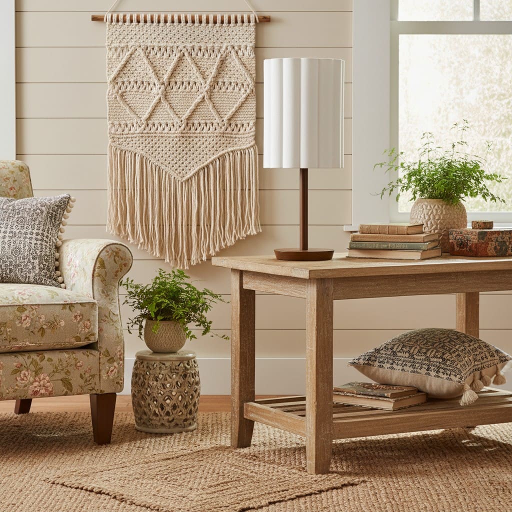 Linbron Modern Fabric Shade Table Lamp with Wood Base – Soft Ambient Lighting for Bedroom or Living Room