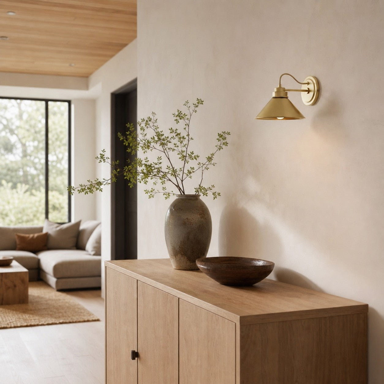 Aurenza Sconce – Farmhouse Wall Light with Metal Accents for Cozy Spaces