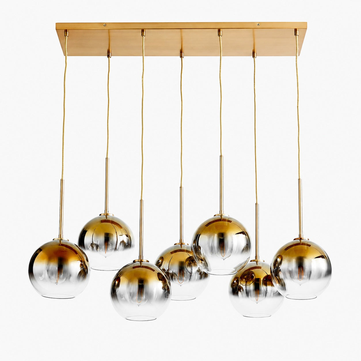 Selvion Elegant 7-Light Globe Chandelier – Glass Pendant Light