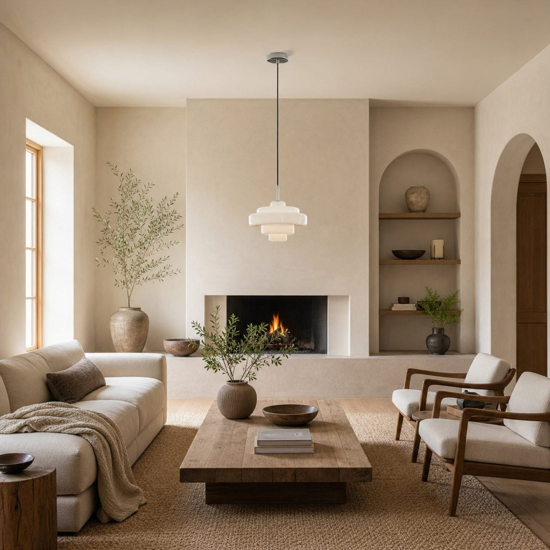 Koloro Millie Glass Pendant Light - Retro Style with Modern Elegance