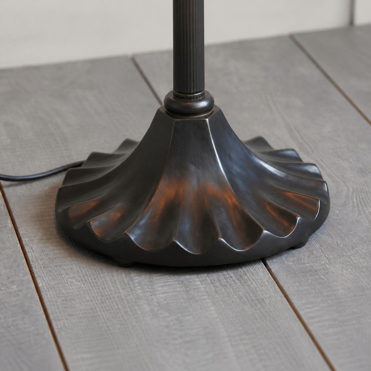 TiffStar Art Glass Floor Lamp with Ornamental Pattern Shade – Standing Light for Living Rooms