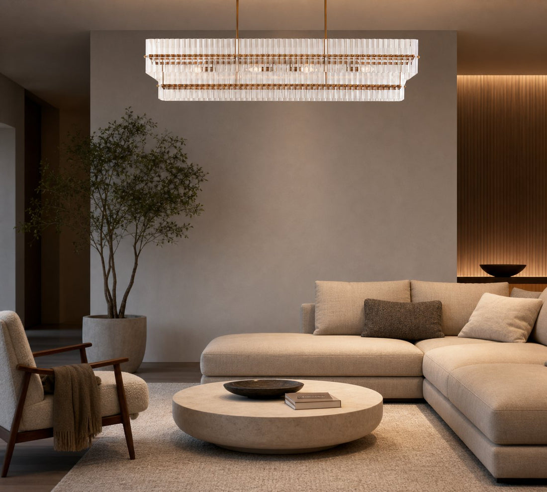 Lumora Crystal Pendant Light – Elegant Tumbled Brass & Cut Glass