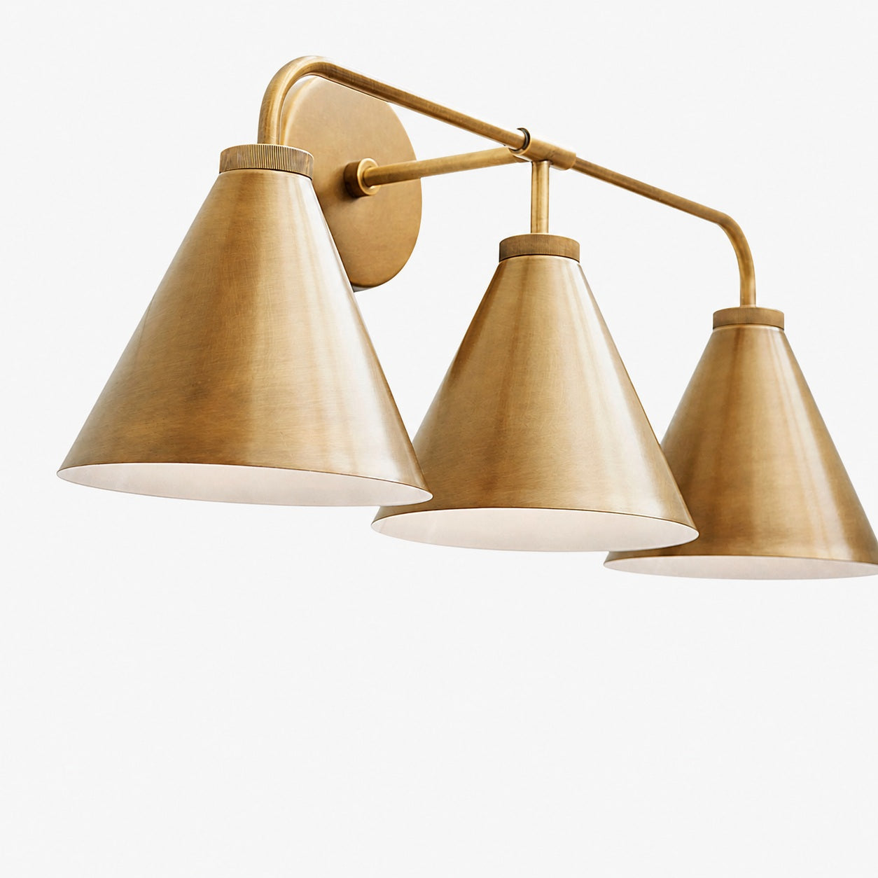 Korvi Iron Tapered Sconce Light - Wall Fixture in Black or Brass