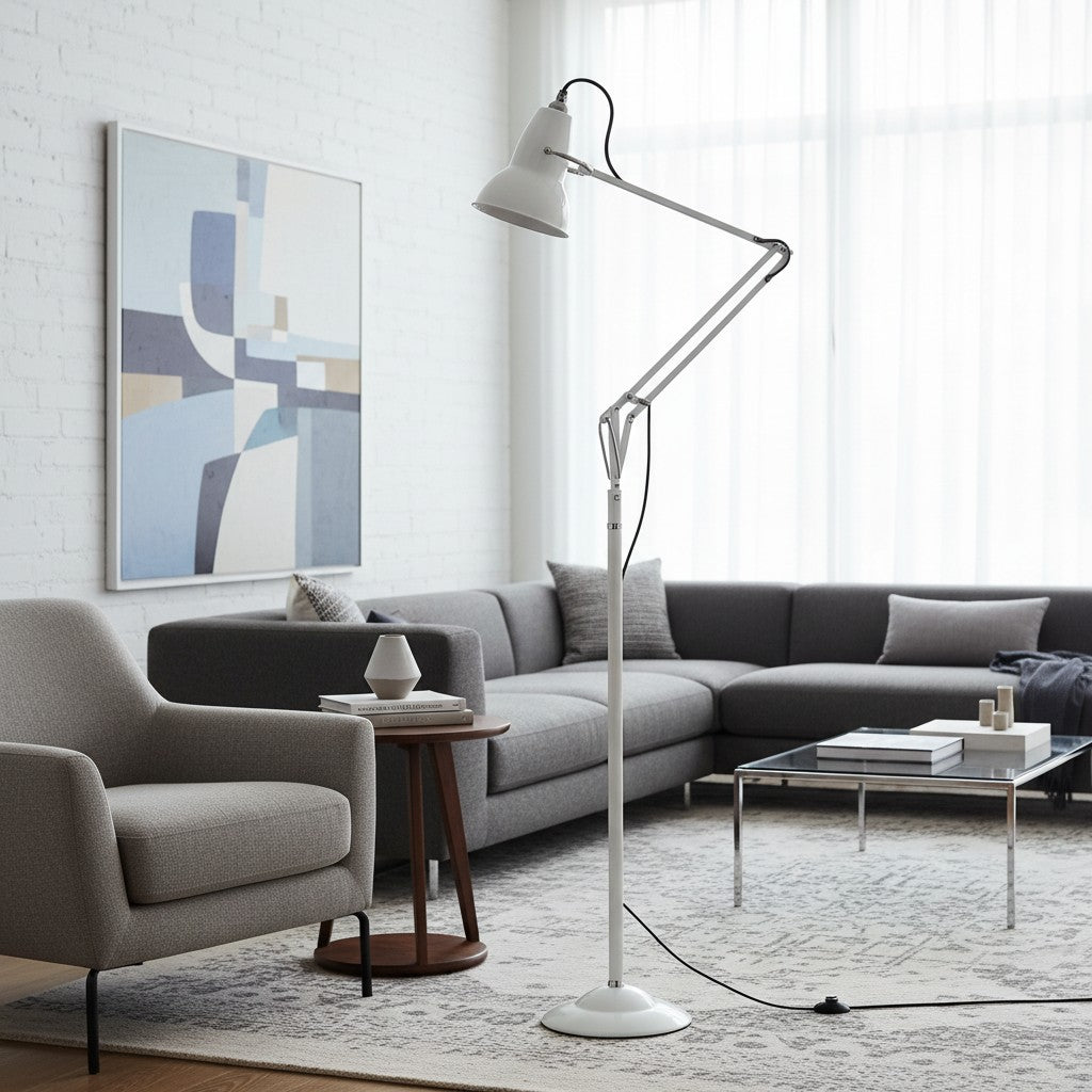 Original 1227 Classic Adjustable Floor Lamp with Slim Lines for Reading Areas