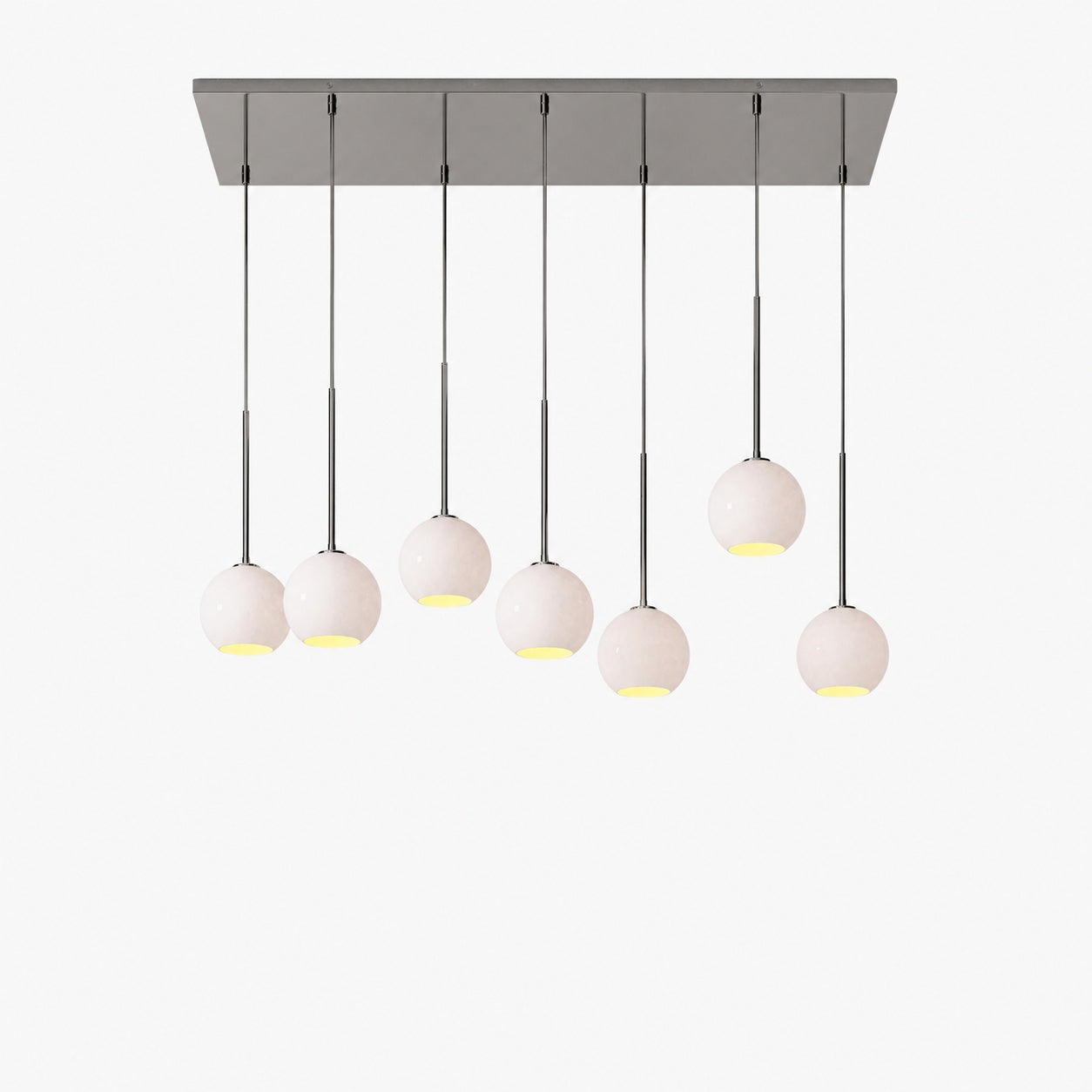 Selvion Elegant 7-Light Globe Chandelier – Glass Pendant Light