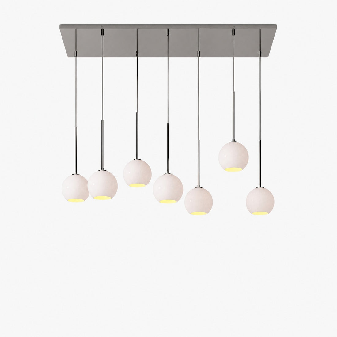 Selvion Elegant 7-Light Globe Chandelier – Glass Pendant Light