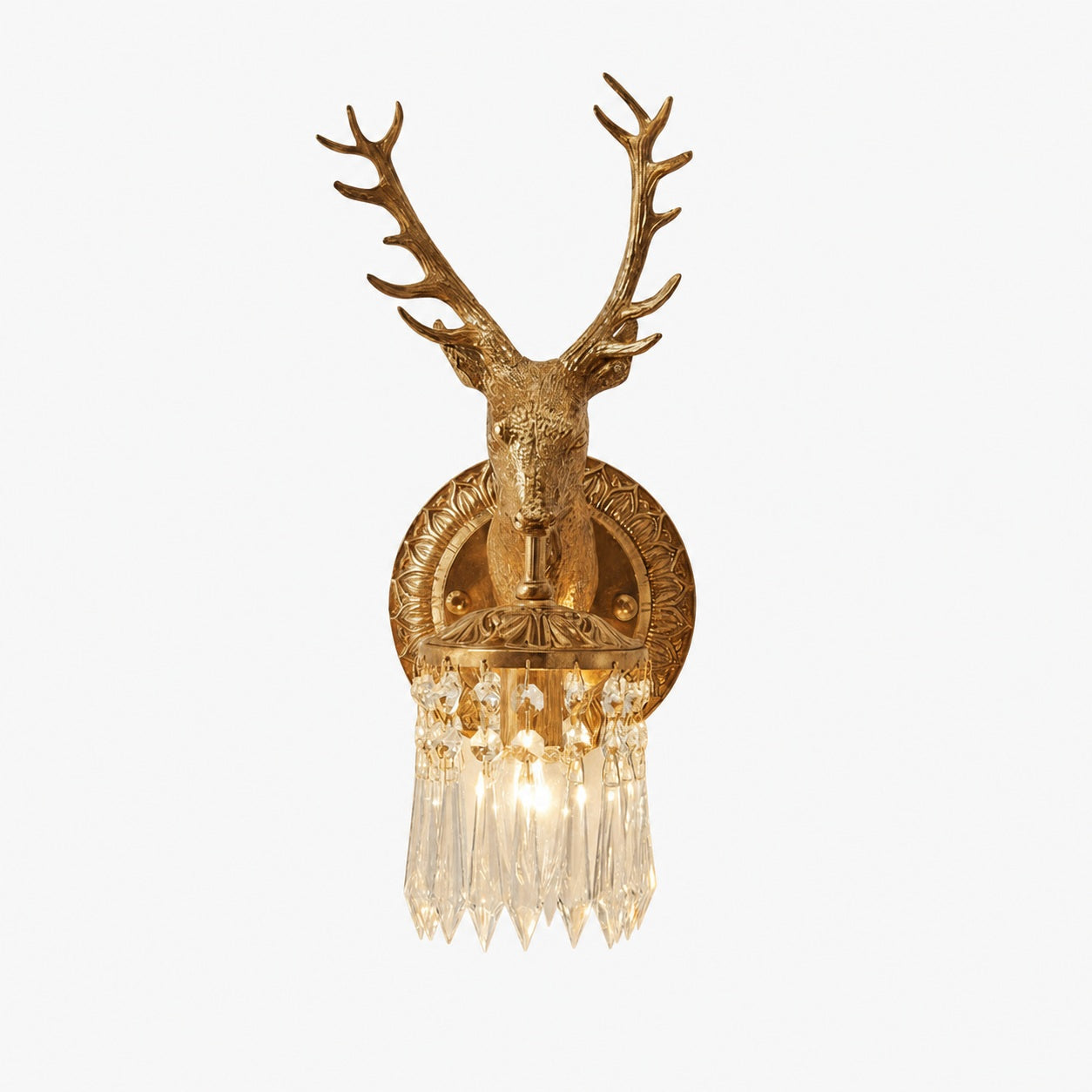 Antler Crystal Wall Lamp