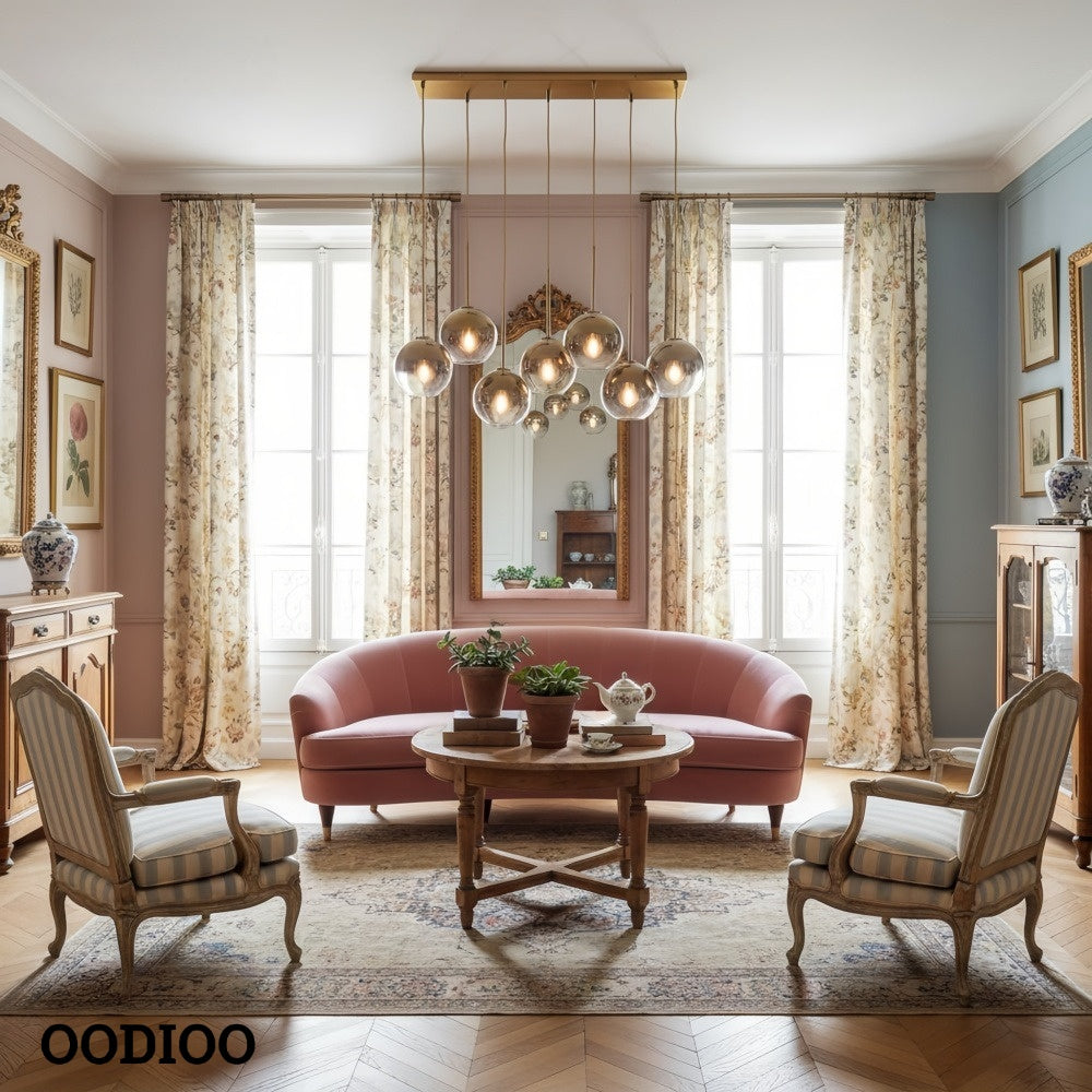 Selvion Contemporary 7-Light Globe Chandelier – Ambient Lighting for Hotel Lobbies or Homes