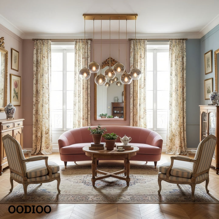 Selvion Contemporary 7-Light Globe Chandelier – Ambient Lighting for Hotel Lobbies or Homes