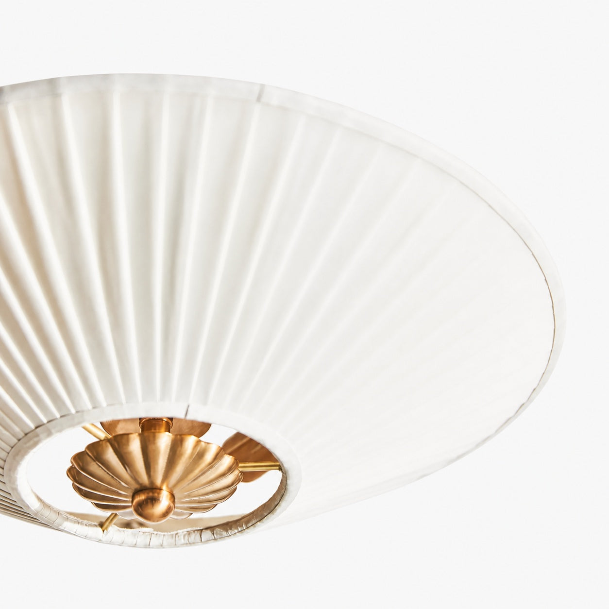 Elumina Silk Semi-Flush Mount - Modern Fabric Ceiling Light Fixture