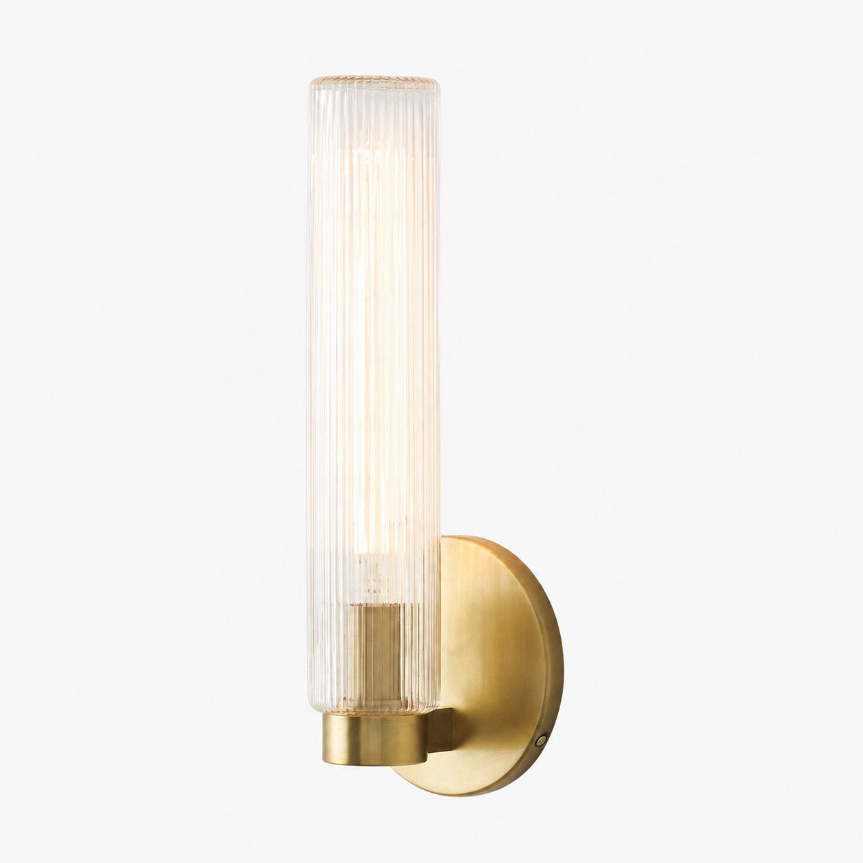Rivora Fluted Glass Indoor Outdoor Sconce - Modern Wall Light for Home Decor