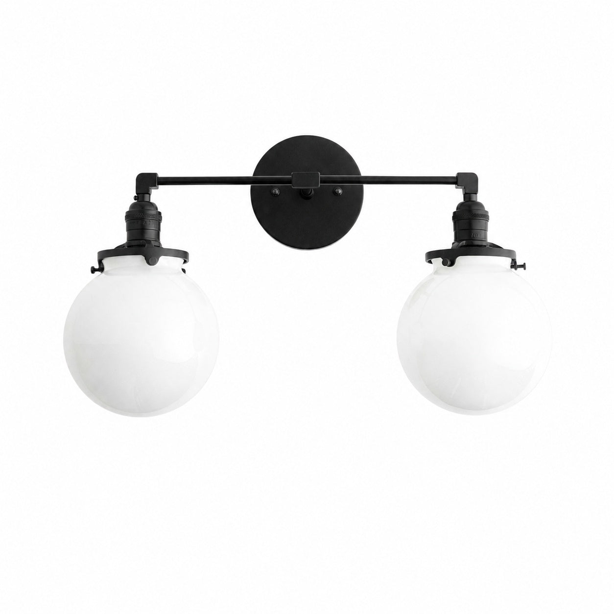 Lumio Globe Glass Globe Vanity Light - Modern Two Light Bathroom Sconce