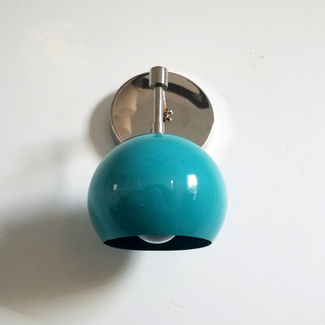 Modern Stylish Navy Globe Accent Wall Sconce
