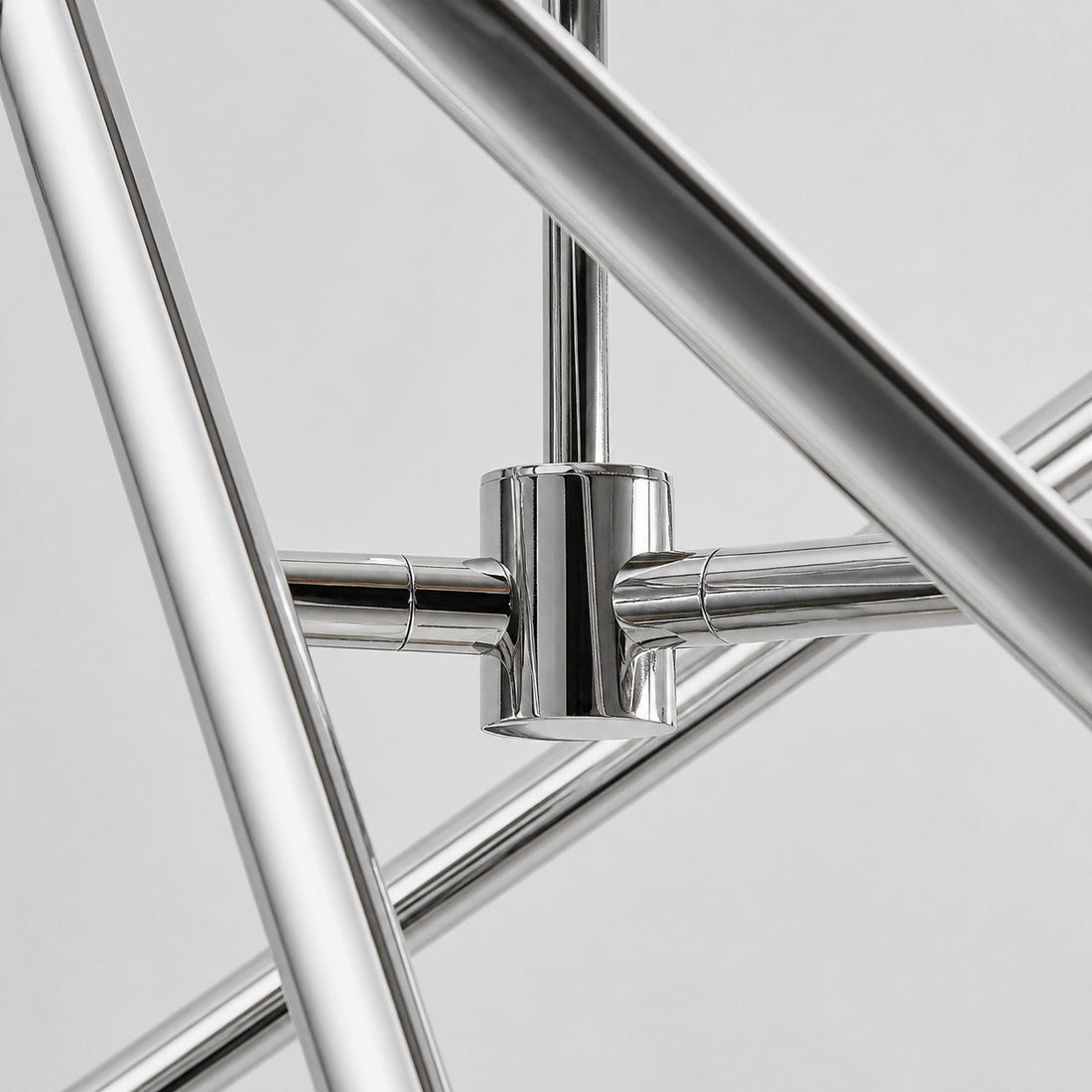 Voro Minimalist Chrome Light Rods - LED Semi-Flush Mount Ceiling Light