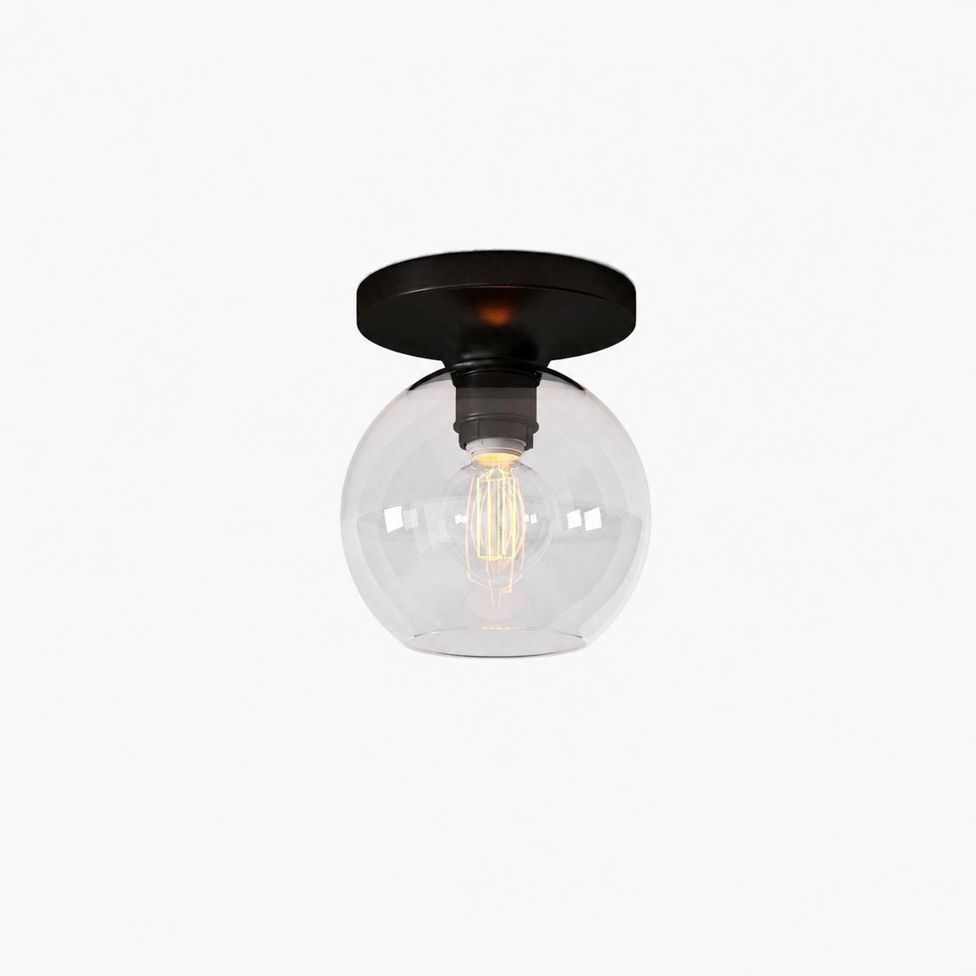 Selvion Modern Globe Pendant Light - Damp-Rated Bathroom Lighting - Luxe Glass Shade