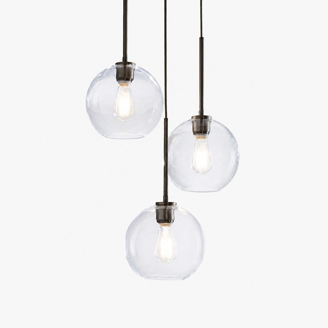 Selvion Minimalist Crystal Chandelier - Handcrafted Glass Sculptural Lighting Fixture