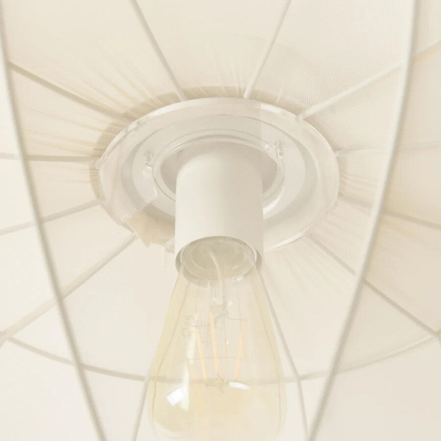 Lumifil Draped Mesh Ceiling Light – Boho Rustic Textured Shade Lamp for Living Room or Bedroom