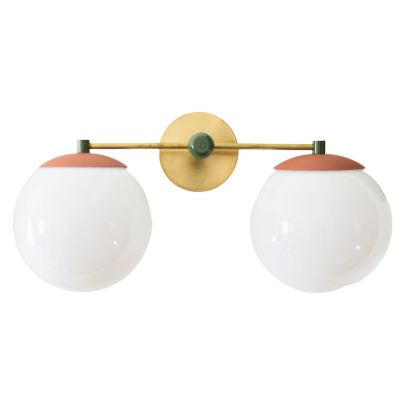 Two Lights Colorful Ernest Sconce - Bubble Pop Vanity Bathroom Sconces