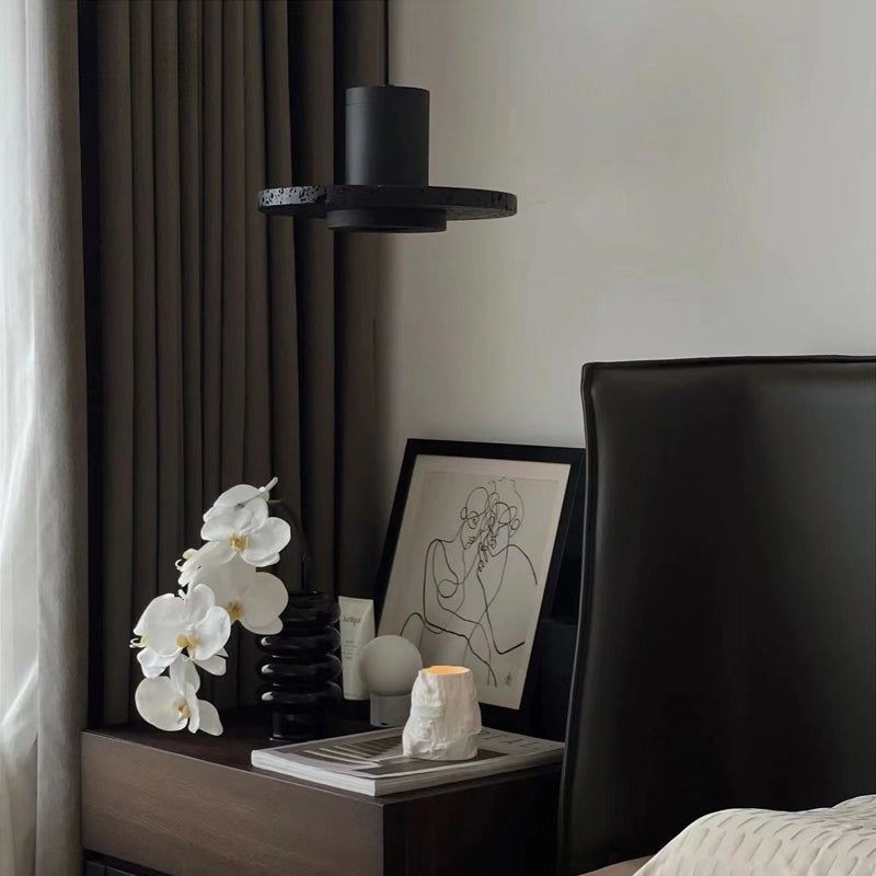 Retro Black Hole Stone Pendant Lamp