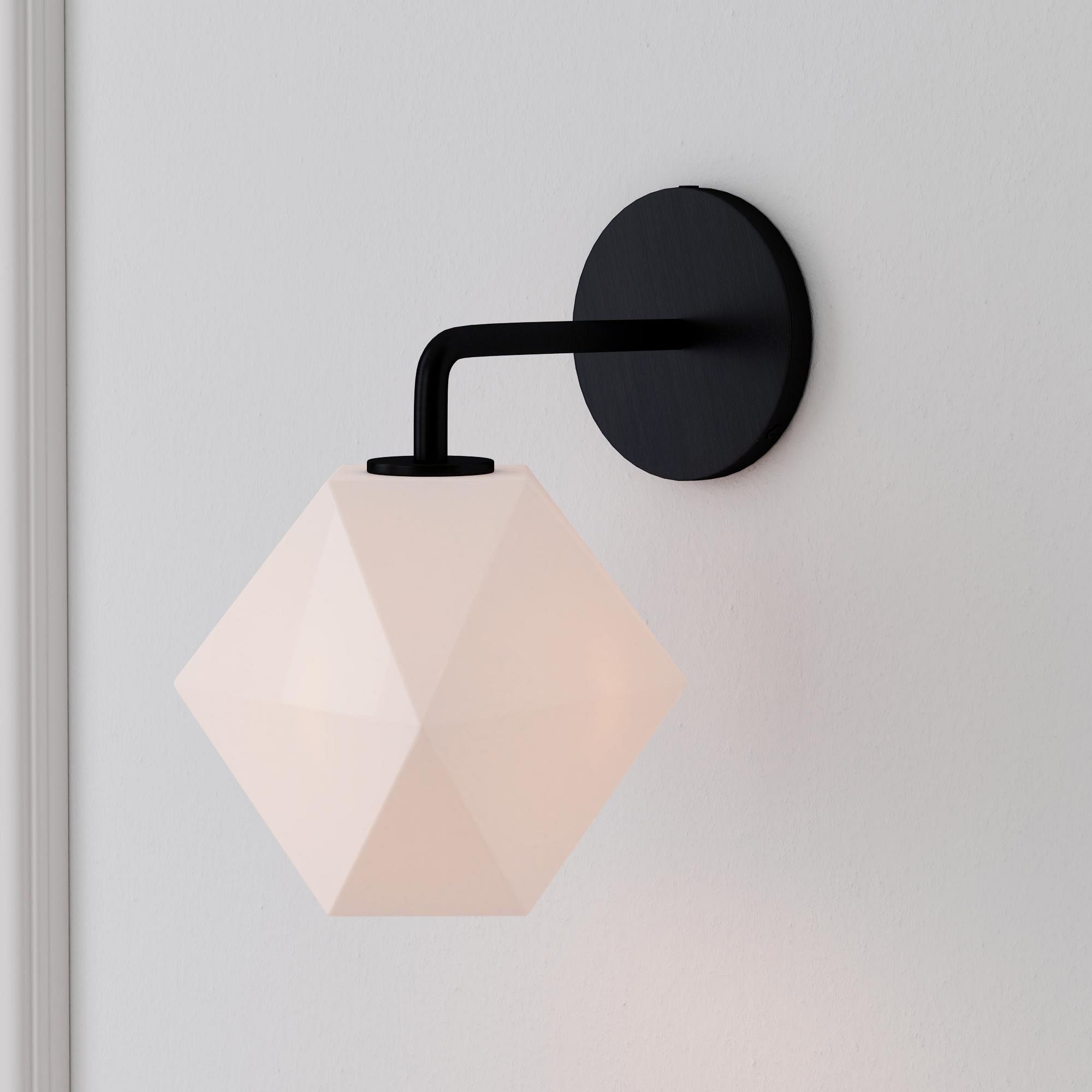 Talvior Geometric Modern Bathroom Sconce - Faceted Shade Light in Luxe Finishes