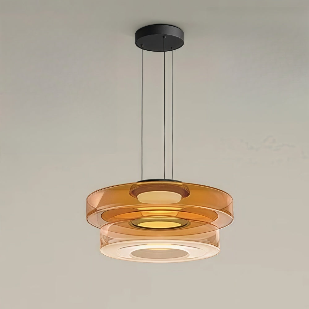 Green Glass Pendant Light - Nordic Levels Series Hanging Light