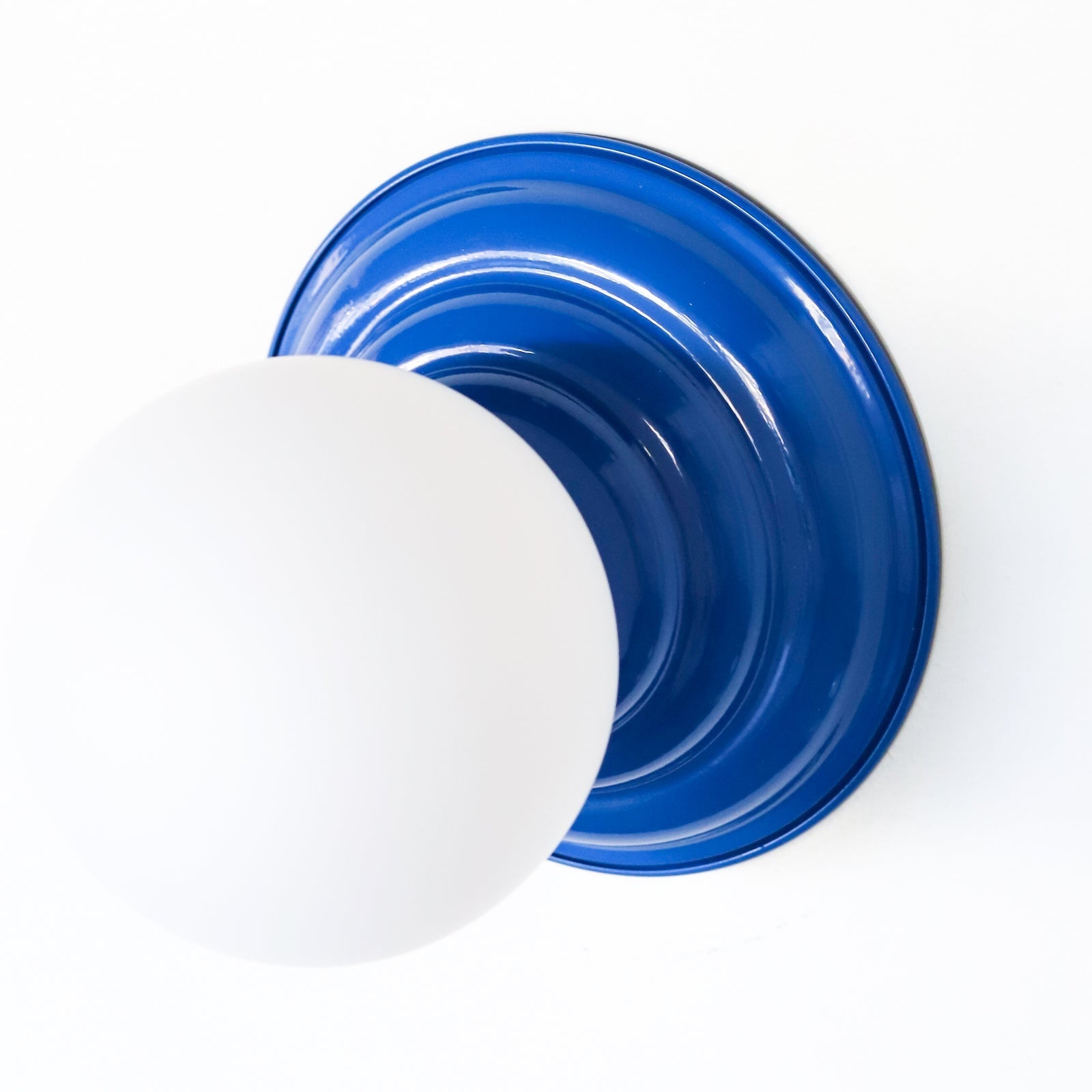 Retro Flushmount Ceiling Light or Wall Sconce - Minimalist Glass Globe