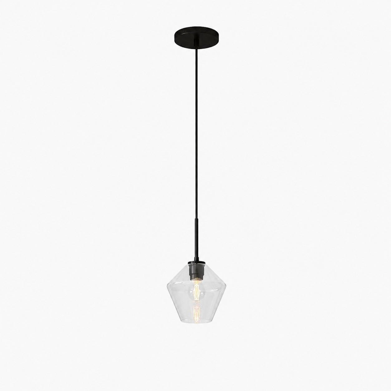 Merin Transparent Glass Sculpture Geometric Chandelier