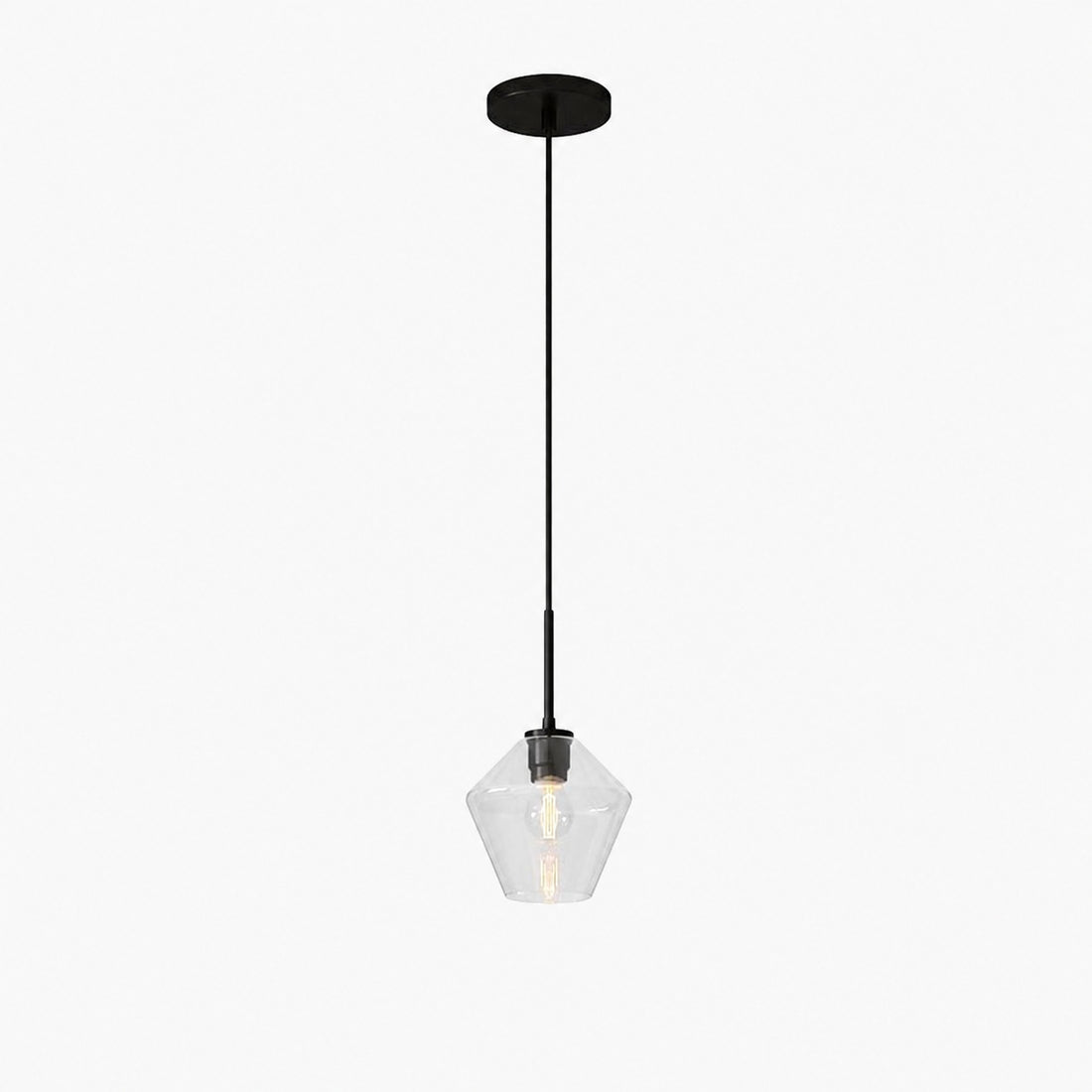 Merin Transparent Glass Sculpture Geometric Chandelier