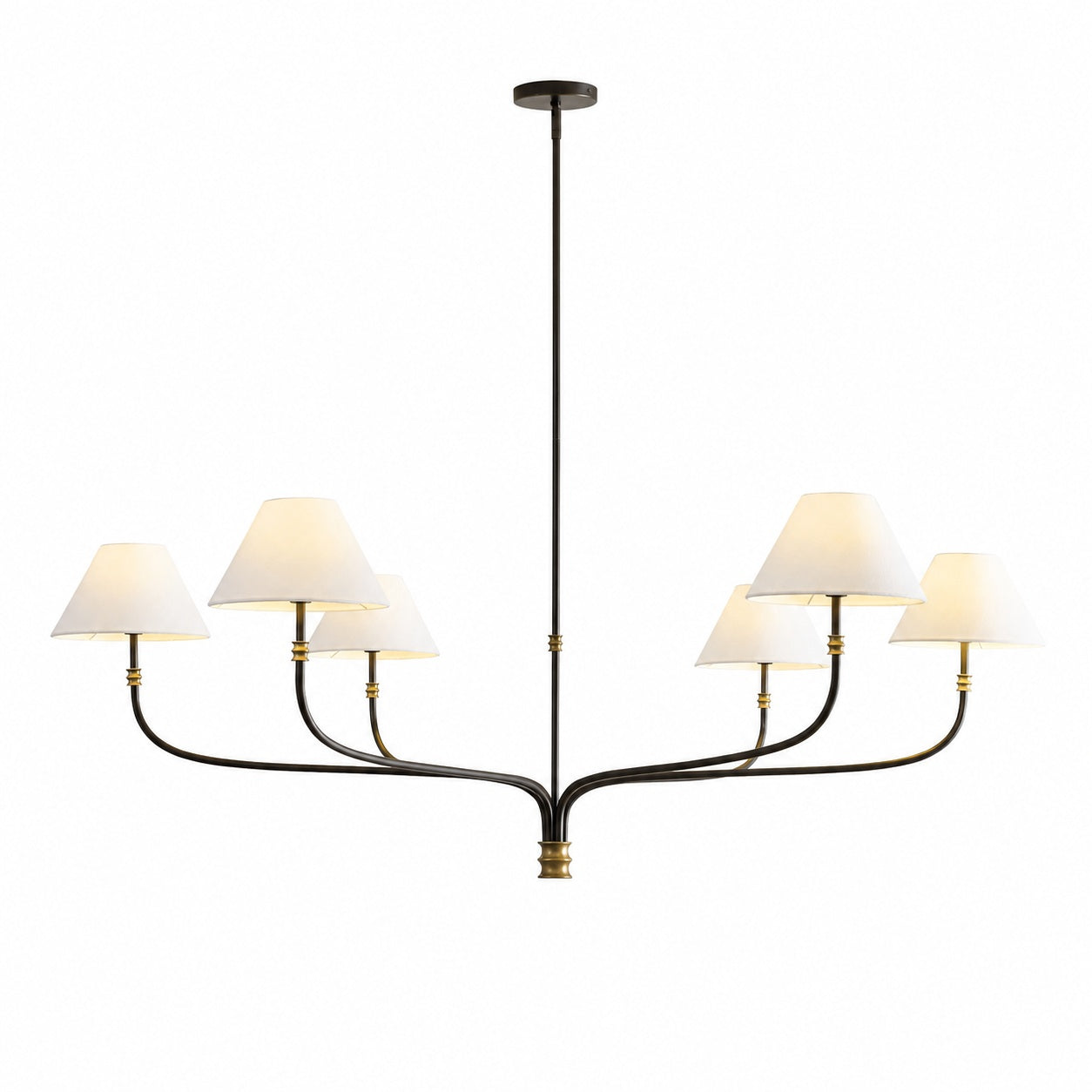 Calin Classic Round Chandelier - Bronze Iron Light for Dining
