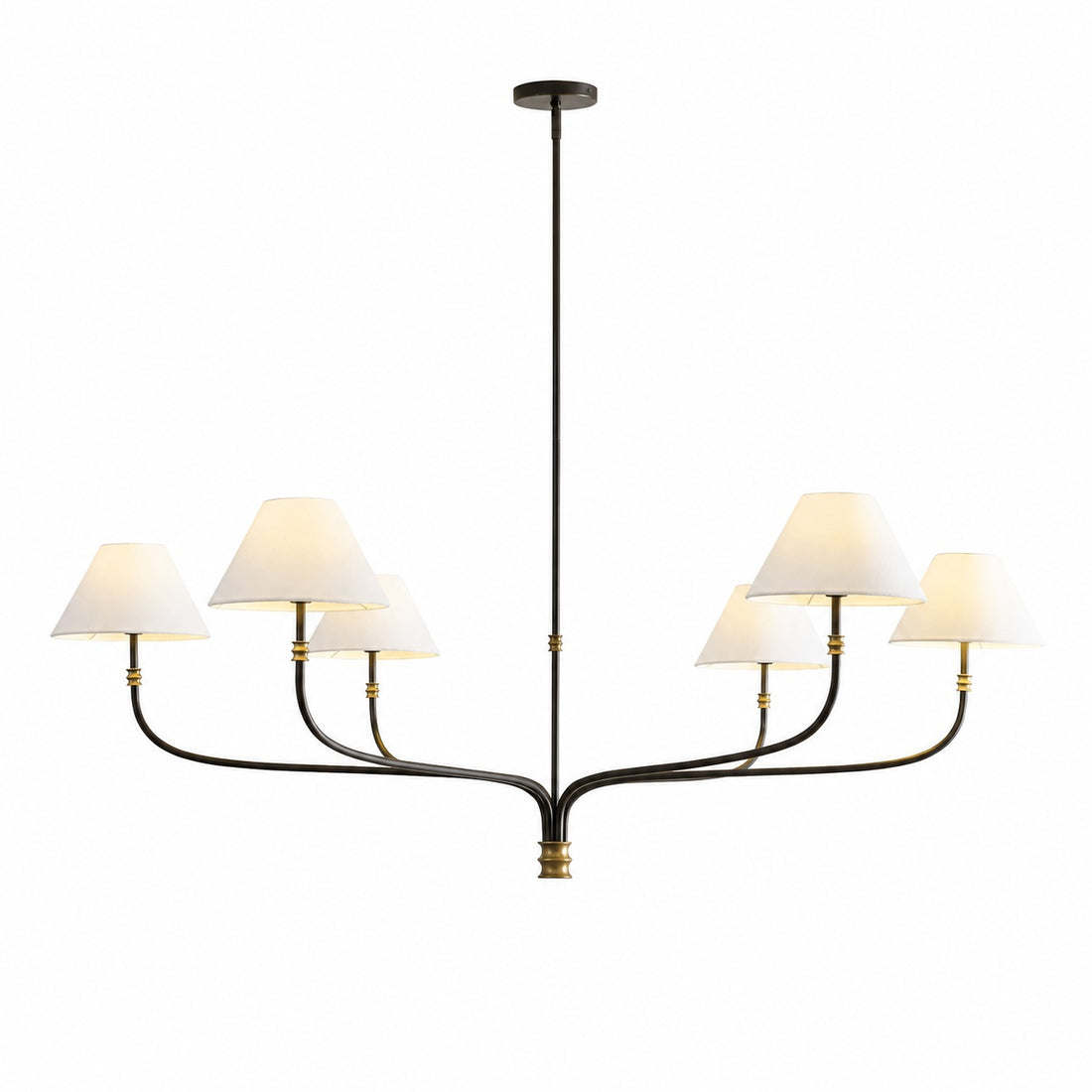 Calin Classic Round Chandelier - Bronze Iron Light for Dining