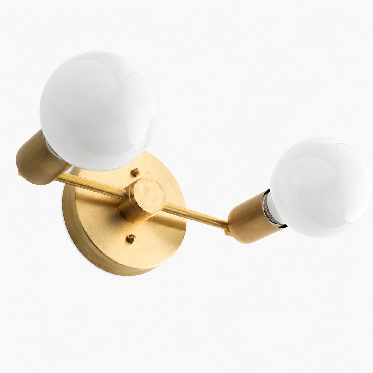 Glorica Glass Vanity Light - Modern Brass Wall Sconce for Bathroom Style