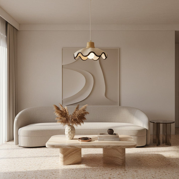 Moliro Scalloped Pendant Light - Modern Wavy Lighting for Dining Room