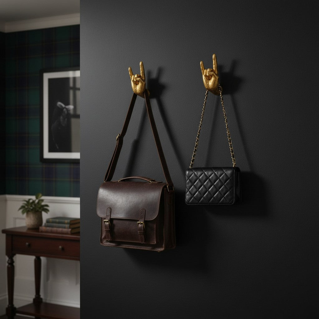 Kickra Decorative Hand Wall Hooks - Modern Art Storage for Living Room