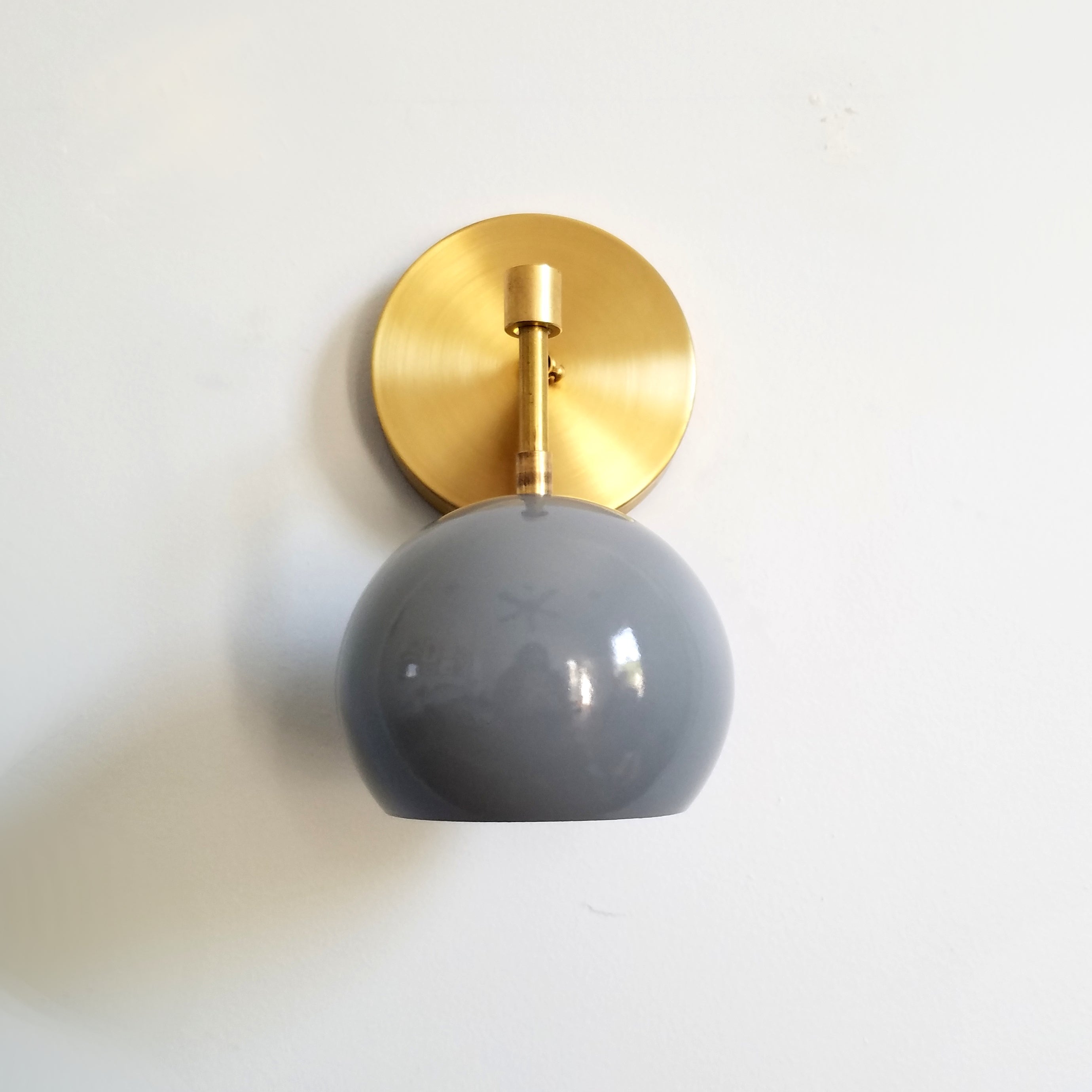 Contemporary Slate Grey Wall Sconce Globe Light