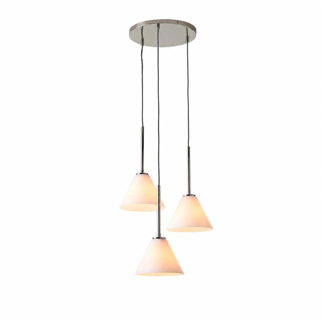 Conica 3-Light Cone Chandelier - Sculptural Glass Pendant Lighting Modern Style