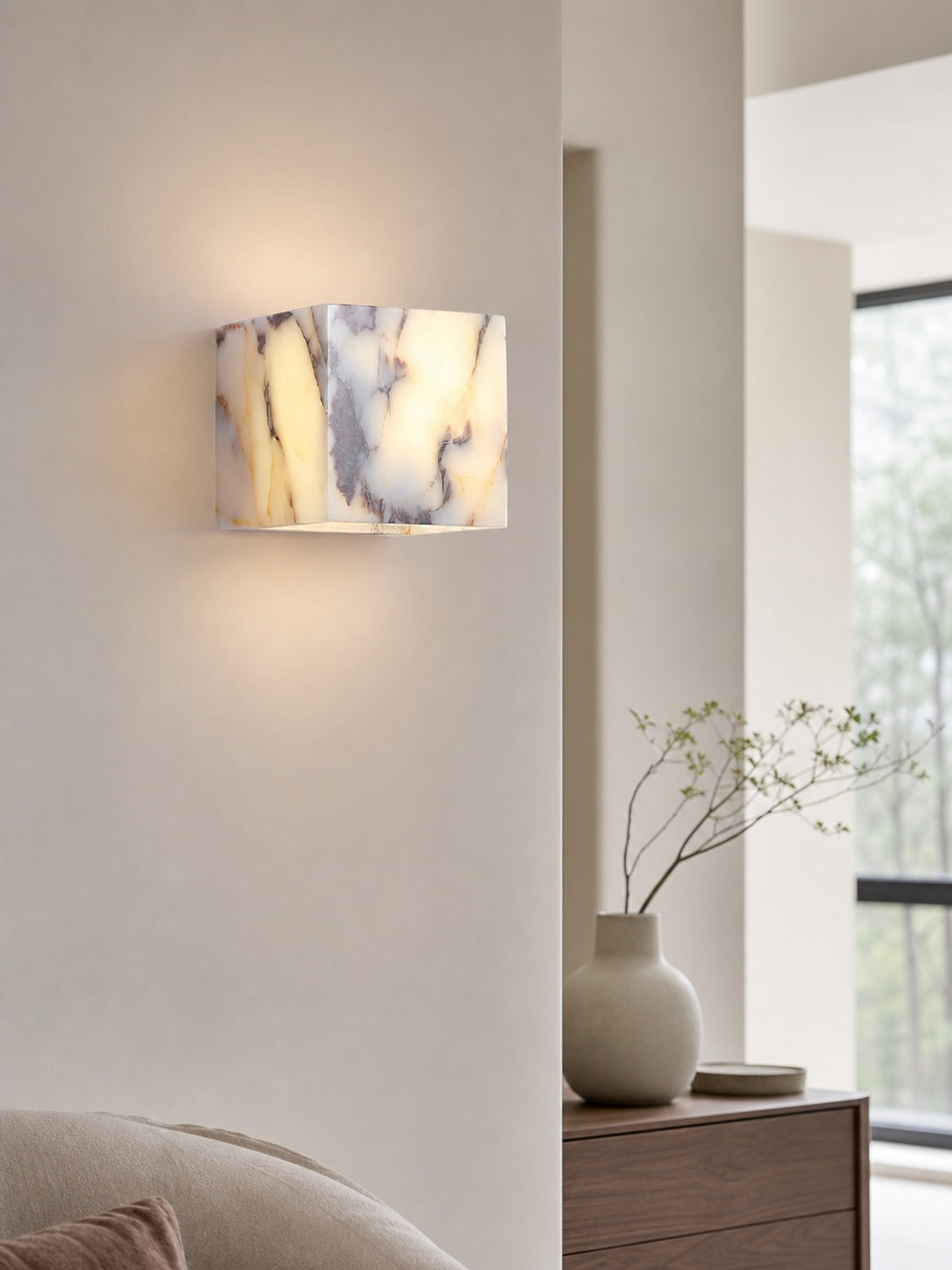 Square Marble Wall Lamp
