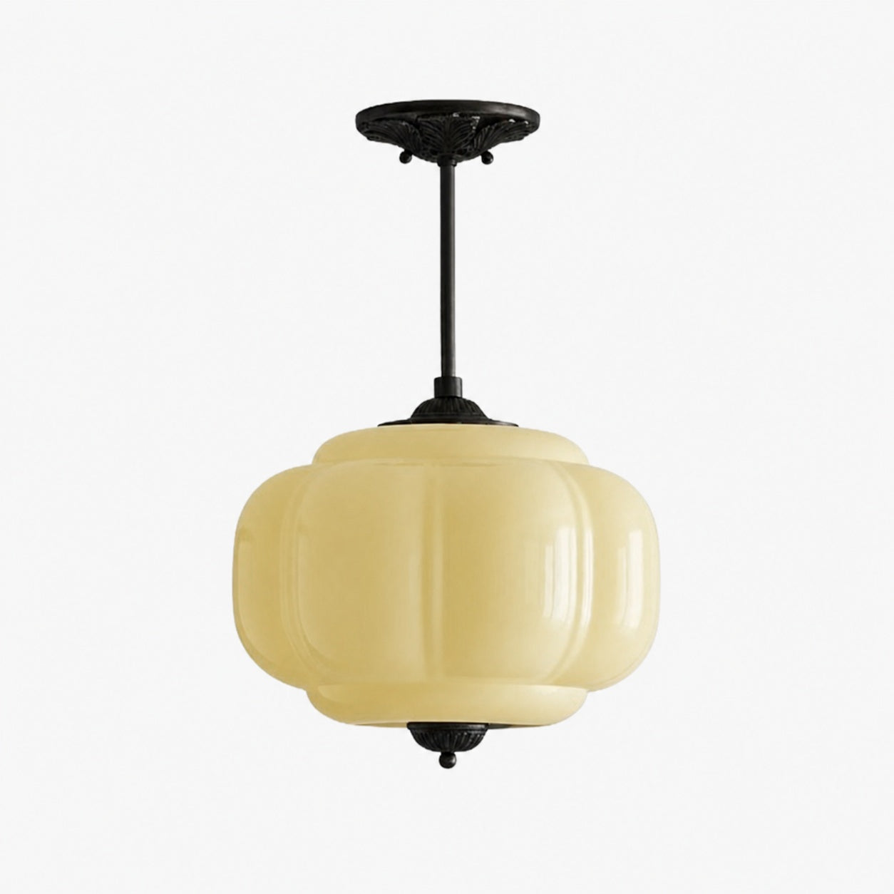 Eloise Vintage Glass Chandelier - Milk Glass Home Accent