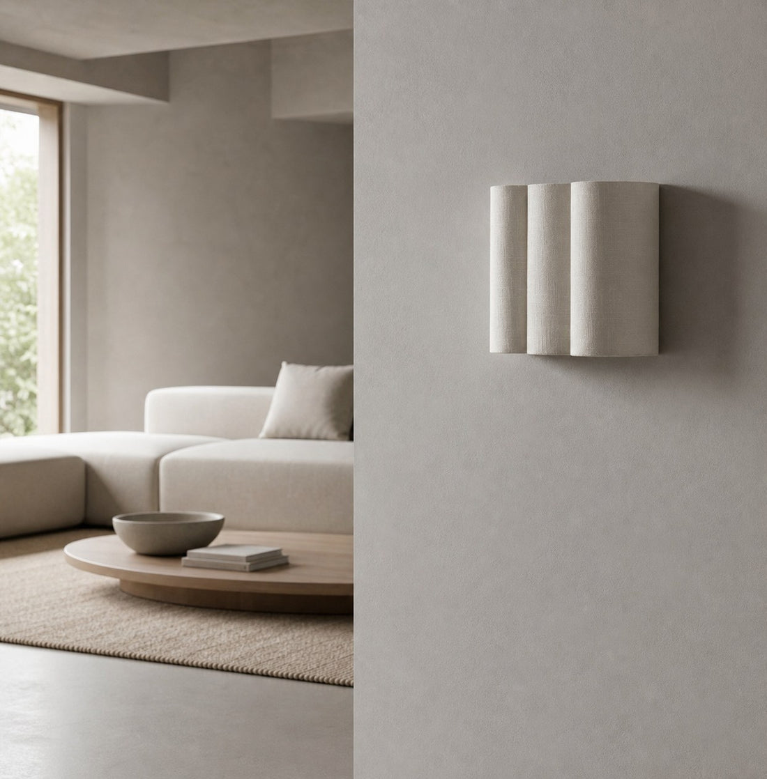 Linbron Linen Wall Sconce Natural Fabric Shade Modern Wall Light for Bedroom
