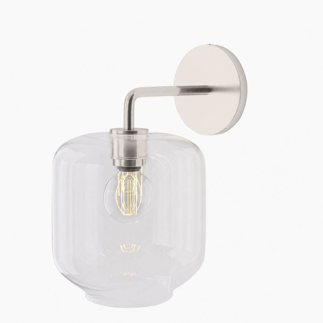 Lumivelle Pebble Sconce - Stylish Wall Light - Glass & Metal, Energy Efficient