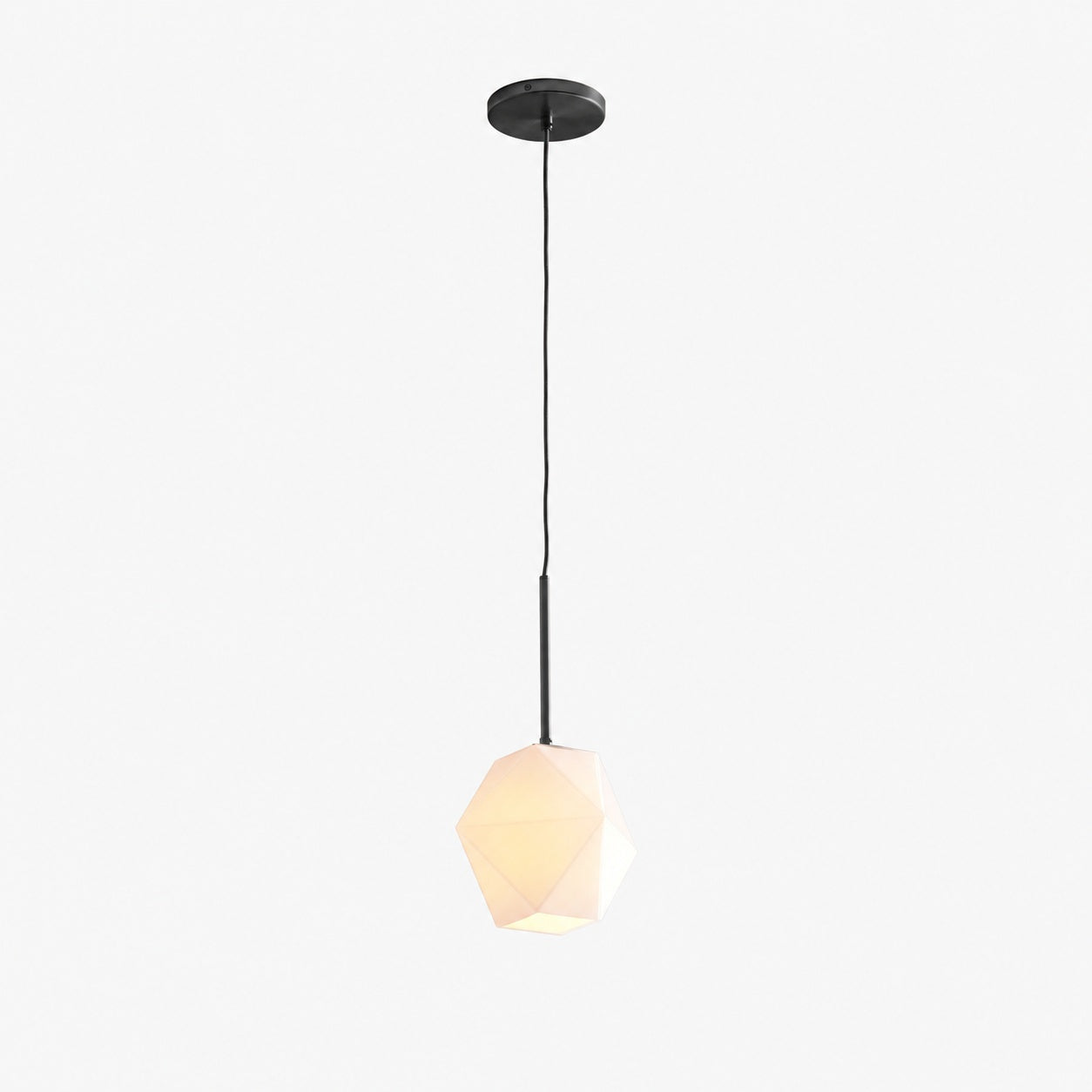 Talvior Faceted Pendant Light – Adjustable Glass Light Fixture