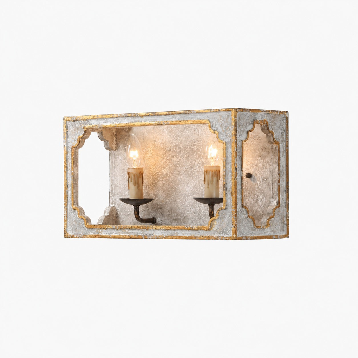 Boho Rustic Cube Sconce