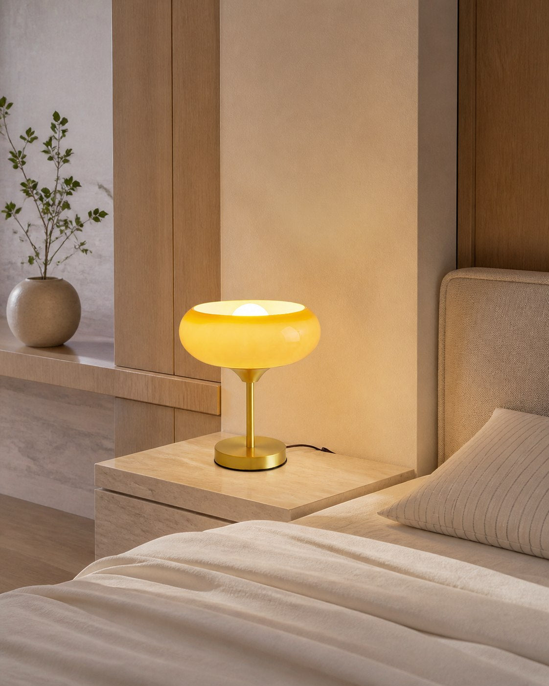 Egg Tart Glass Table Lamp