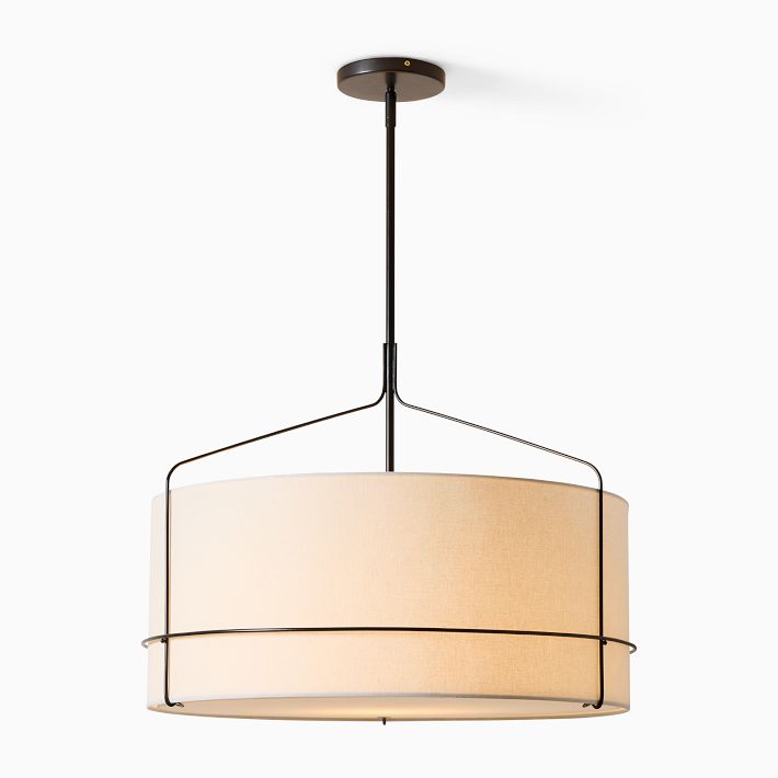 Horelia Pendant - Industrial Ceiling Light with Dark Bronze Metal