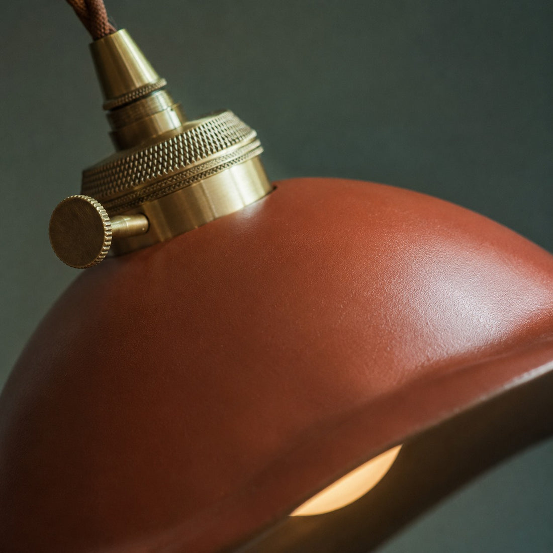 Vintage Dual-Glaze Ceramic Pendant Light with Brass Fittings