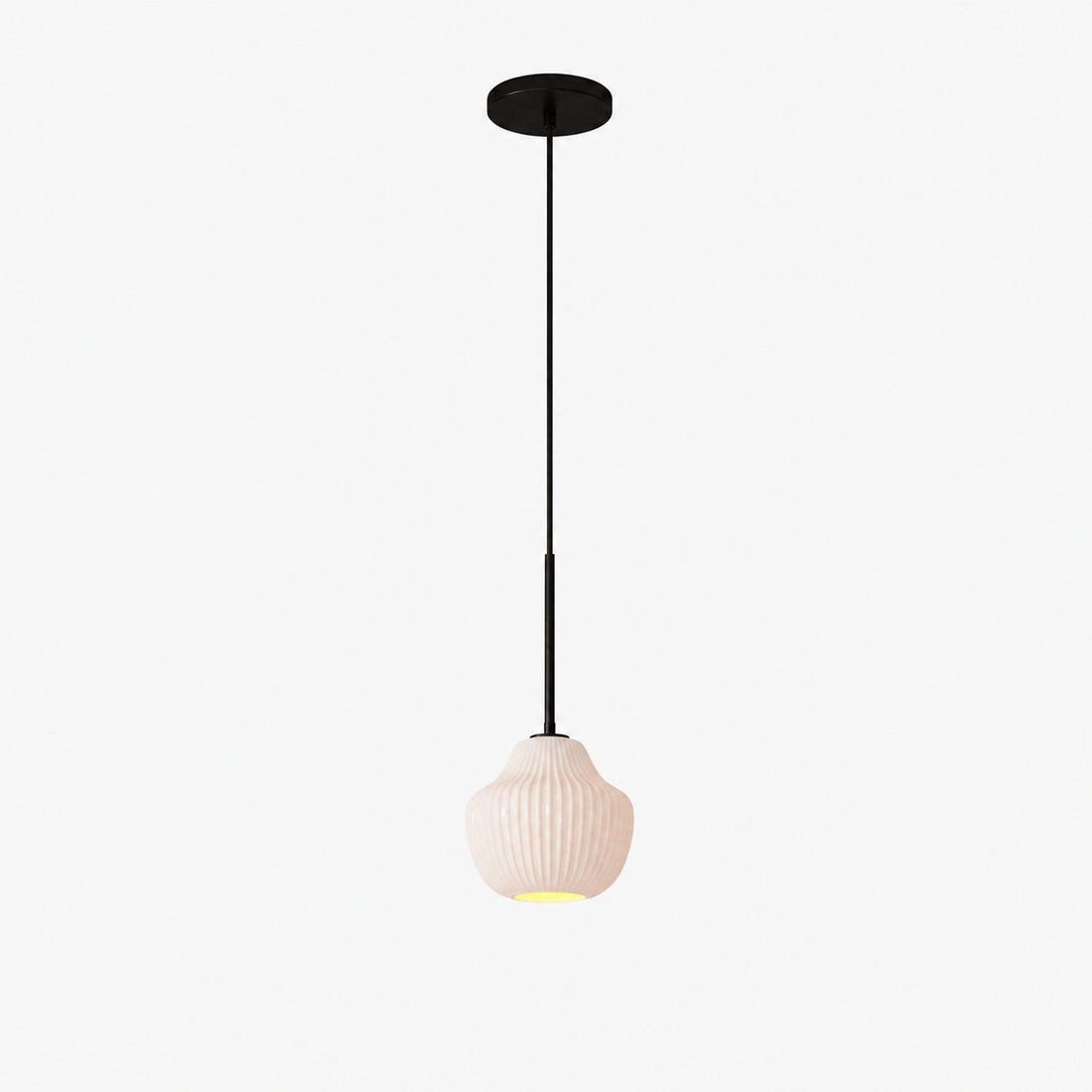 Rivrona Ribbed Pendant – Modern Ribbed Glass Light with Metal Finish