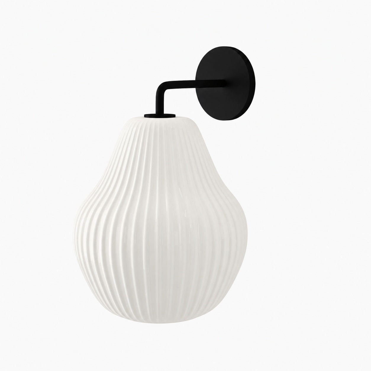 Rivrona Ribbed Glass Wall Sconce - Elegant Modern Lighting for Hallway & Bedroom
